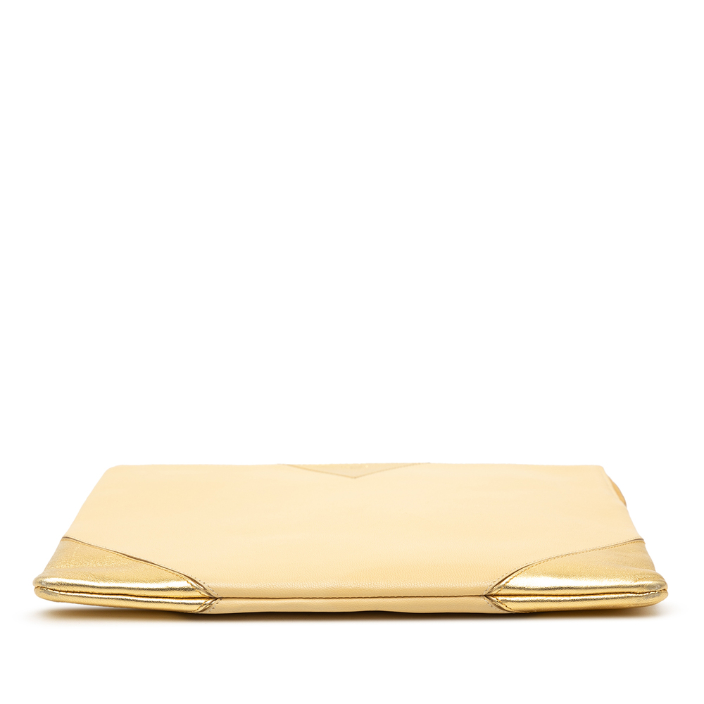 Pre-Loved Celine Bicolor Lambskin Coeur Clutch - Picture 3 of 7